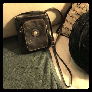 Brown Leather Day Purse Adjustable Strap